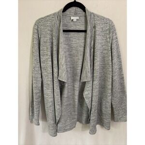 Pure J Jill Open Cardigan Size XS Long Sleeves Heather Gray Soft Jersey Layering